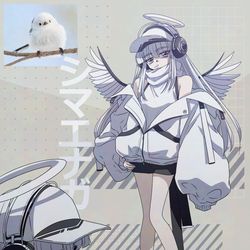 original, girl, gijinka / 【擬人化】シマエナガ