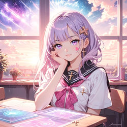 OC / 【素材】サイバーパンク少女「ステラ（学生）」イラストパック / May 26th, 2026