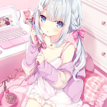 original, girl, w sitting / PINK