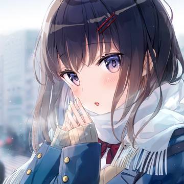 original, girl, black hair / 吐息