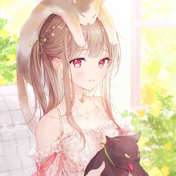 original, girl, creation / にゃんこちゃんと