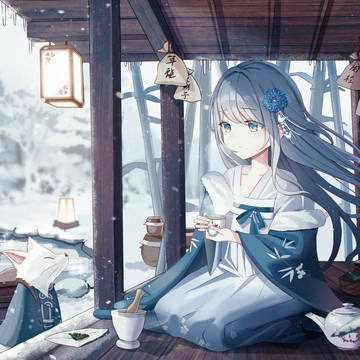 girl, scenery, beautiful / 薬屋