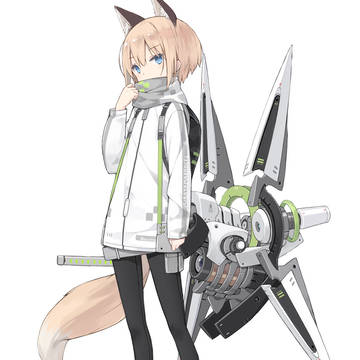 original, fox ears, armed girls / 手裏剣装備きつね