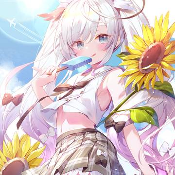 original, girl, work illustration / 真夏のランドセル幼女