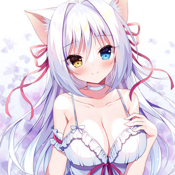 original, cat ears, heterochromia / アイナちゃん
