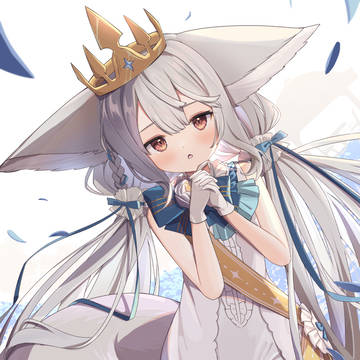 girl, animal ears, fox ears / 👑