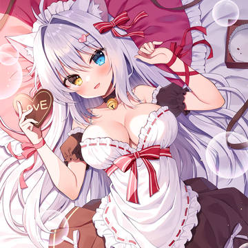 original, cat ears, heterochromia / Happy Valentine💕