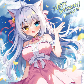 original, cat ears, heterochromia / アイナちゃん