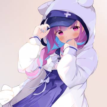 fanart, minatoaqua, Minato Aqua fanart / shy
