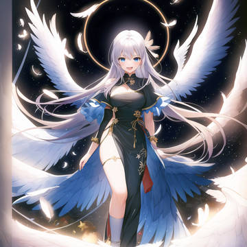 girl, white hair, young girl / Ethereal Beauty