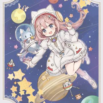 original, girl, creation / お星様と浮かぶ