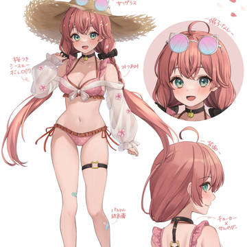 Sakura Miko, miko_Art, Hololive / みこちの水着デザイン(趣味)