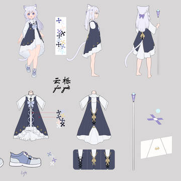 original character, loli, neko musume / oc云栎