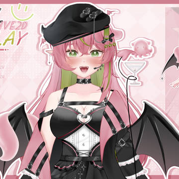 virtual YouTuber, virtual YouTuber, Peach hair & green eyes / Virtual liver 侑音yui