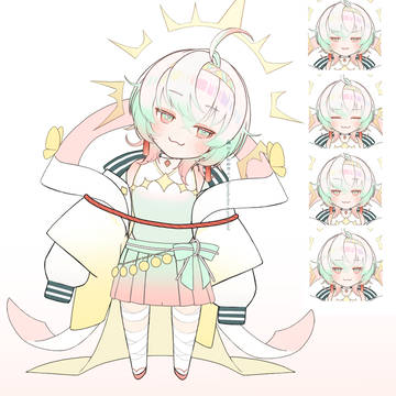 girl, SD, live2d / 桃煌ぺてぃるさんのデザイン＆live2Dモデリング制作しました！