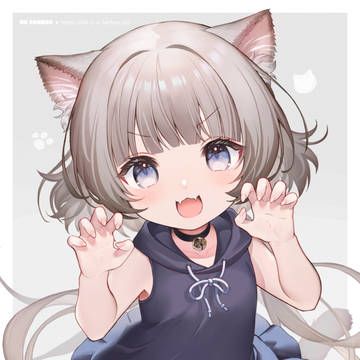 original, girl, young girl / がおーっ🐈