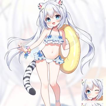 virtual YouTuber, myoya, swimsuit / 💙