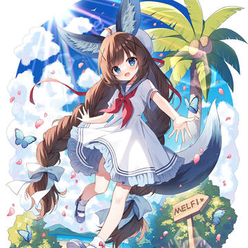 beast ears, girl, sailor uniform / ❤