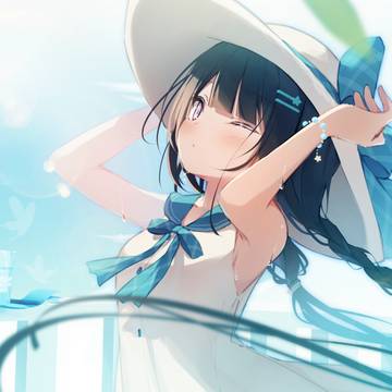 black hair, tanabata, original / 7月