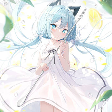original, girl, cat ears / 冷やし猫レモン🍋🐈