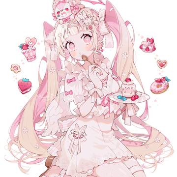 original, girl, twin ponytails / 誘惑