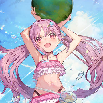 clip studio paint, Heaven Burns Red, Heaven Burns Red / 水着タマちゃん!!
