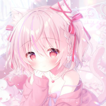 girl, cat ears, virtual YouTuber / おはよっ💖✨