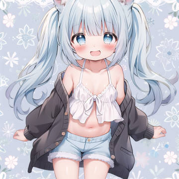 original, loli, animal ears / お部屋ぬっくぬくねこ