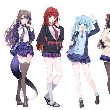 Stellive, schoolgirl, Virtual YouTuber 1000+ bookmarks / アクスタ用の絵③