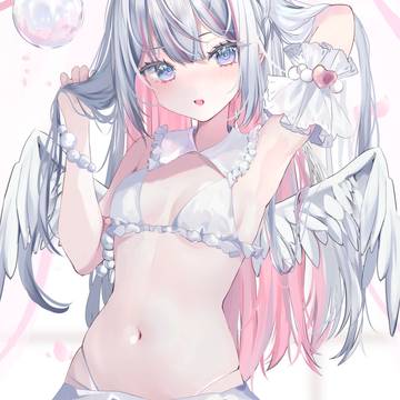 girl, original, white hair / 無題