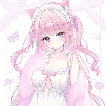 girl, pink hair, cat ears / 🐱🎀