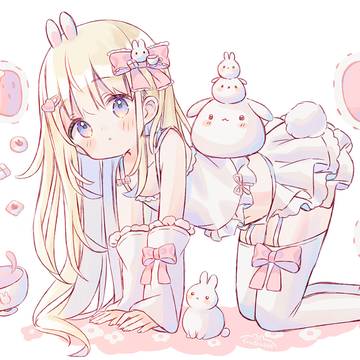 girl, original, pixivSakuraEffect / いちごチョコ🍓🐰