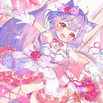 work illustration, virtual YouTuber, Virtual YouTuber 1000+ bookmarks / 【お仕事】猫之宮みー太郎さん誕生日イラスト