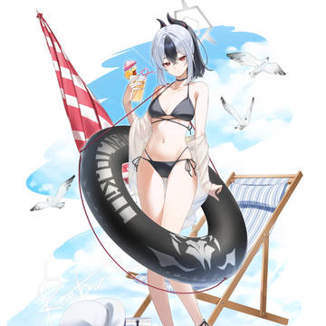 Blue Archive, Onikata Kayoko, Kayoko / 鬼方カヨコ　海水浴立ち絵