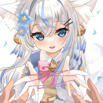 girl, animal ears, blue eyes / 【依頼】