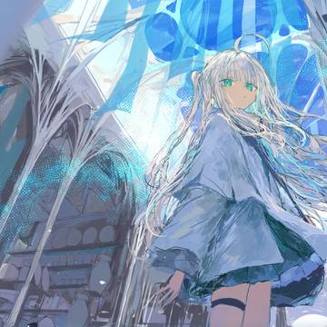 original, silver hair, scenery / 鬼市