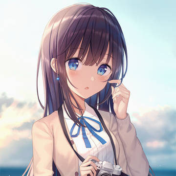original, girl, long black hair / カメラ少女
