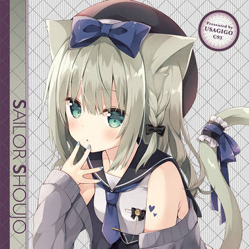 original, girl, cat ears / アイドル風ねこちゃん