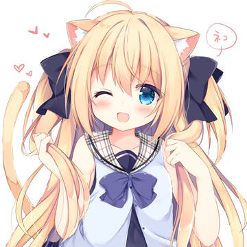 original, cat ears, sailor uniform / ねこ