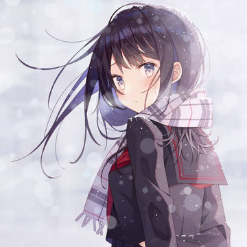 original, girl, uniform / 雪の花