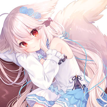 Skeb, white knee-high socks, loli / ♡