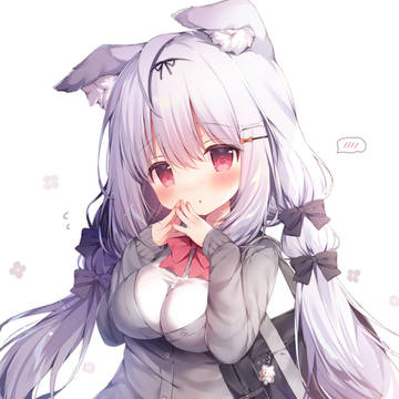 original, girl, animal ears / 制服らいらちゃん