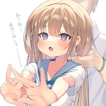 original, girl, little sister / 「おにい、髪むすんで～」