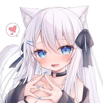 original, girl, white hair / 🐱💕