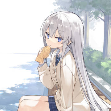 original, silver hair, original 5000+ bookmarks / たい焼き