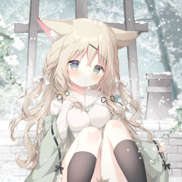original, fox ears, loli / おきつねさま🦊🌨️