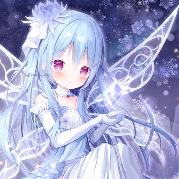 original, girl, loli / 【Skeb】ドレスを纏った氷の妖精