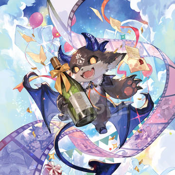 Nijisanji, Debidebi Debiru, work illustration / 【お仕事】でびでび・でびる様の誕生日グッズイラスト