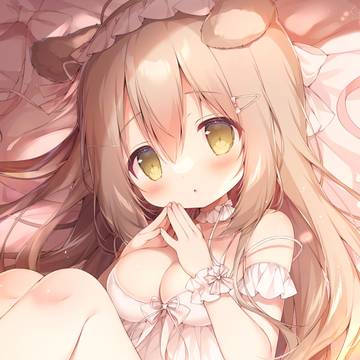 work illustration, loli with huge breasts, animal ears / 【お仕事】電撃萌王2月号『萌絵萌絵コロシアム』