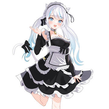 standing picture, IRIAM, work illustration / 桜雫おみず(メイド衣装)